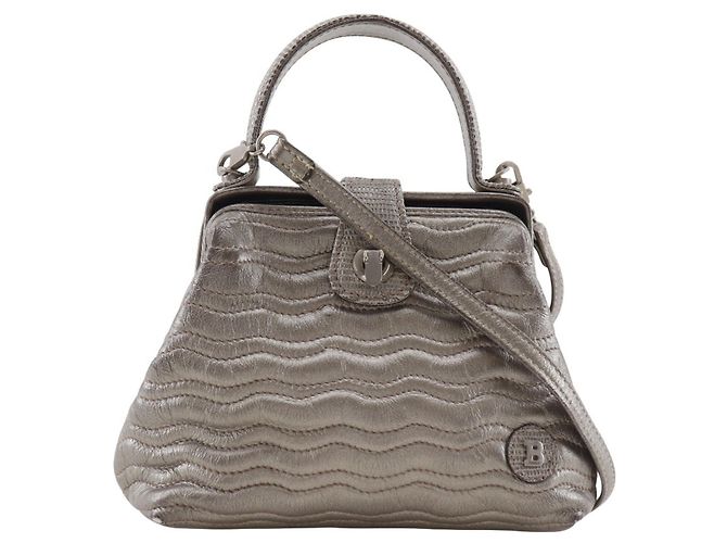 Bolso de cuero bronce Bally