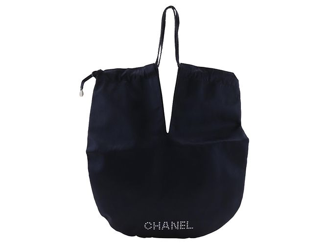 Bolsa de ombro logo de pérolas Chanel Preto