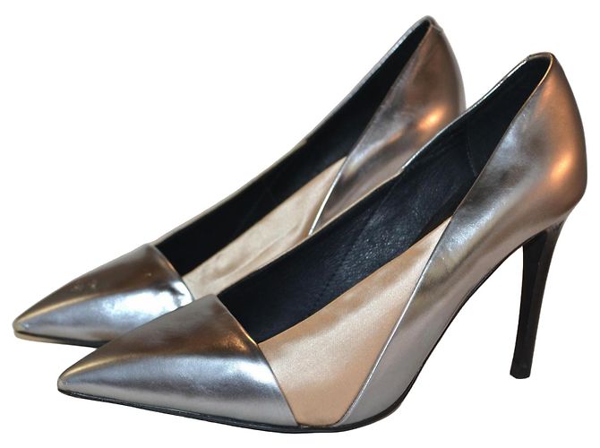 See by Chloé pumps leather silvery beige size 38