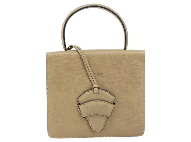Loewe Barcelona Shoulder Bag Leather Medium Beige