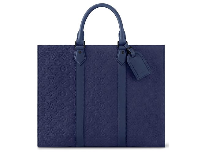 Louis Vuitton Sac Plat 24H Bleu Cuir Taurillon Monogram