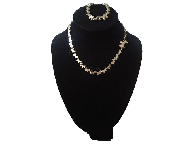 Autre Marque Agatha Set Collana e Bracciale Cane Westie Oro D'oro