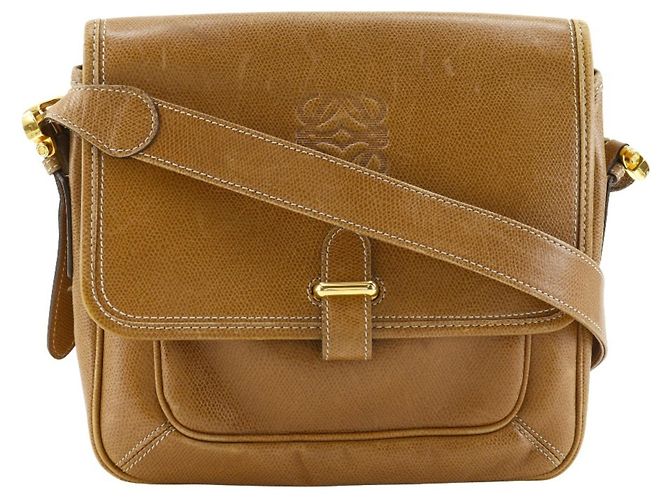 Bolsa de Ombro Anagram LOEWE Marrom