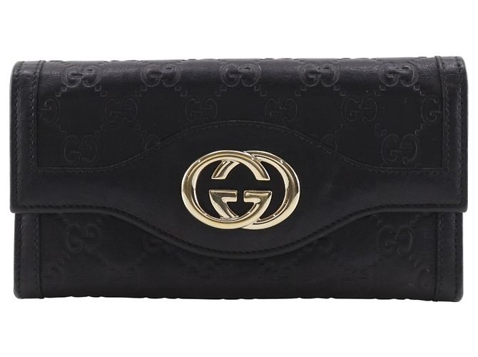 Gucci Interlocking G Long Wallet Black