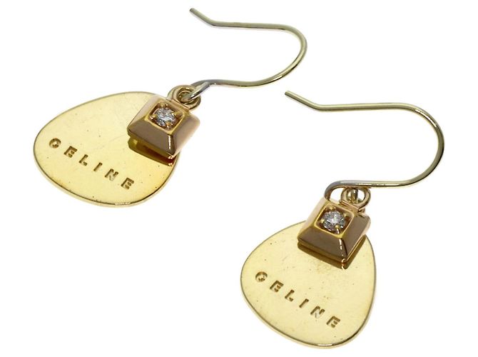 Diamond Céline Orecchini con logo a diamante Celine in argento