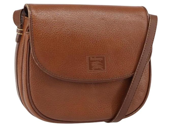 Borsa a Spalla Burberrys in Pelle Marrone Oro Auth 162159 D'oro