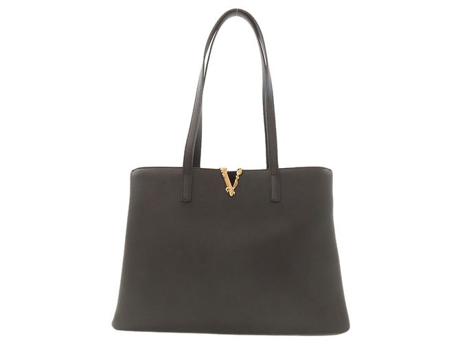 Bolsa Tote Versace em couro de bezerro Preto
