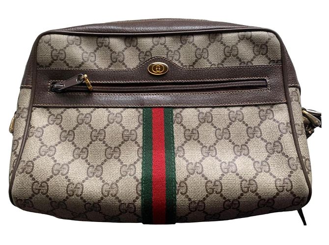 Ophidia Gucci Brown Leather Handbag