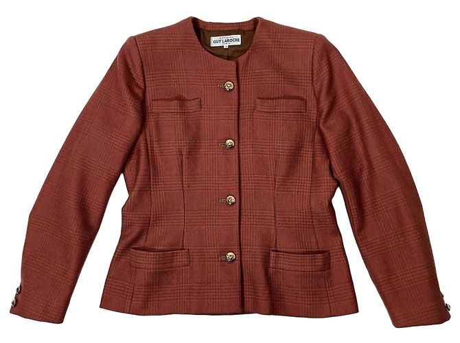 Guy Laroche brick red wool jacket