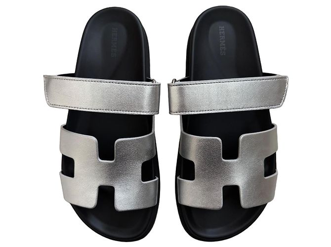 Oran Hermès Sandali Argento Pelle