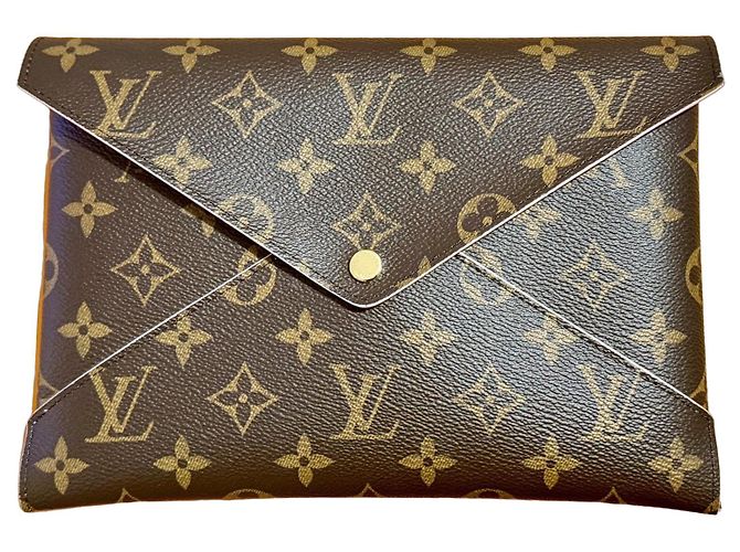 Organizer Louis Vuitton Clutch Braun Pink Gold hardware