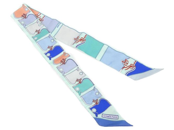 Silk In Bufanda Twilly CAMAILS de Hermès Azul