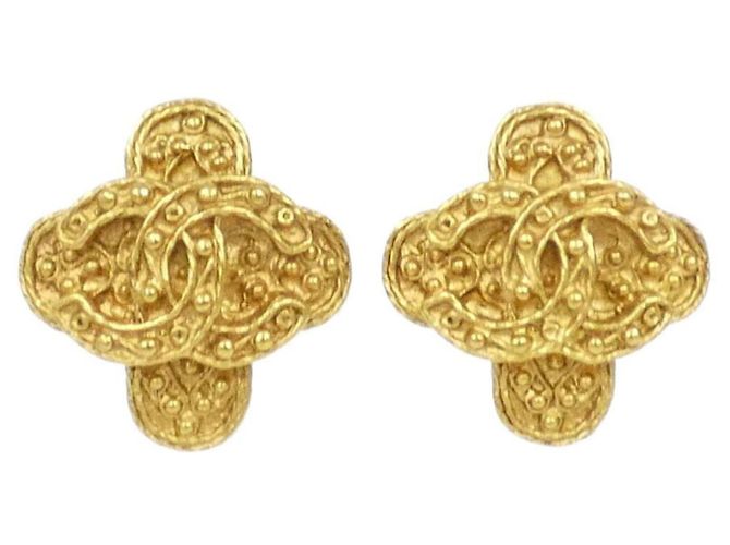 Goldene Clip-Ohrringe Chanel 03822