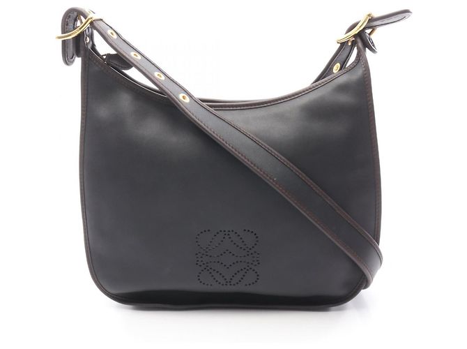 Bolsa de Ombro Loewe Sophia Anagram Marrom Preto
