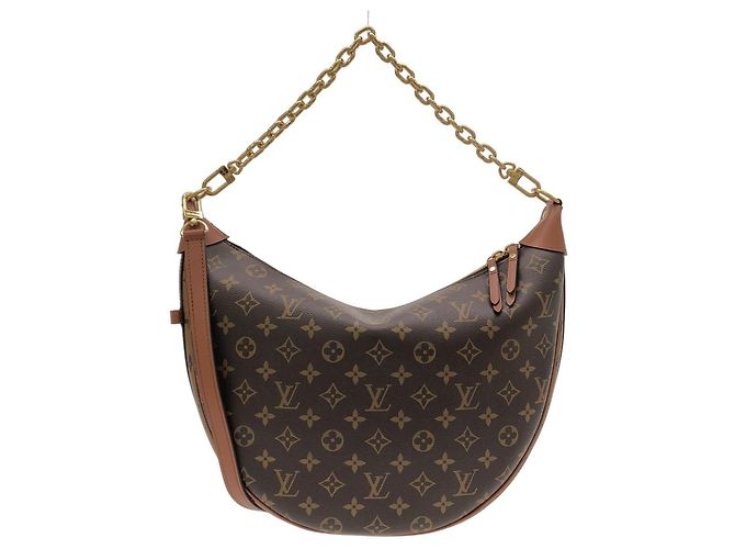 Borsa hobo Louis Vuitton Monogram Reverse Loop Marrone