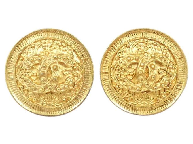 Orecchini a clip dorati Chanel D'oro