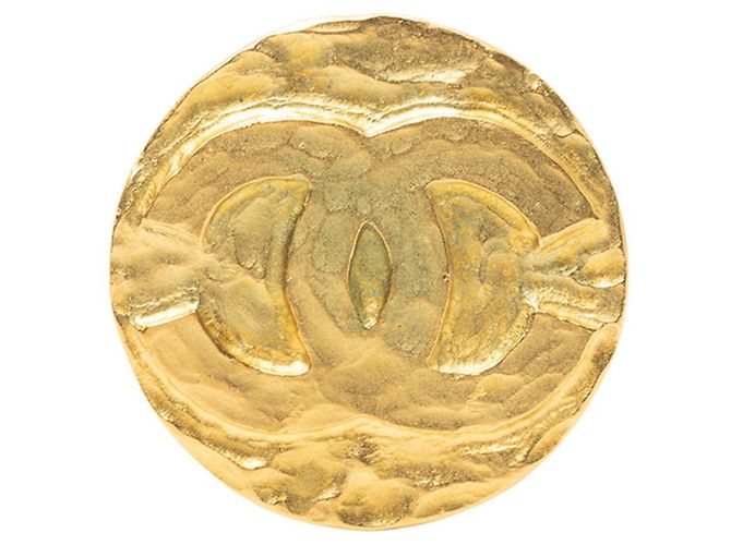 Spilla Vintage Chanel Coco Mark D'oro