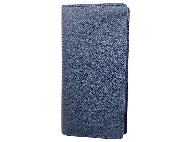 Portafoglio Lungo Brazza in Taiga Louis Vuitton Blu navy