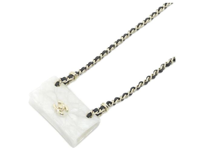 Collana Chanel ABA003 Nero Bianco D'oro 