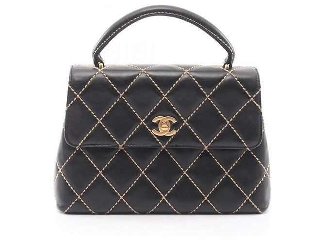Borsa a mano Chanel Wild Stitch Nero