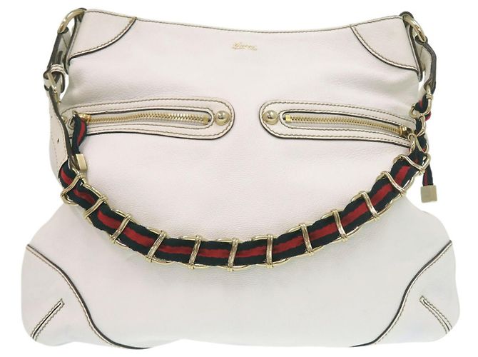 Bolsa de Ombro Gucci Sherry Line Chain Branco