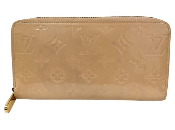 Cartera Zippy Monogram Vernis Louis Vuitton Beige