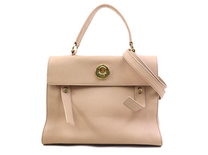 Bolsa de mão Saint Laurent rosa bege