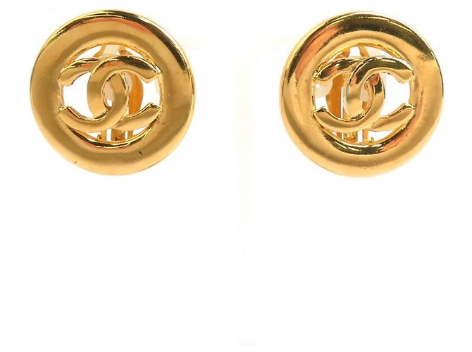 Timeless Orecchini in metallo dorato Chanel Coco Mark D'oro