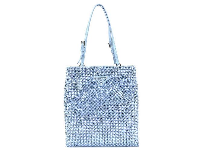 Prada Handtasche aus hellblauem Satin