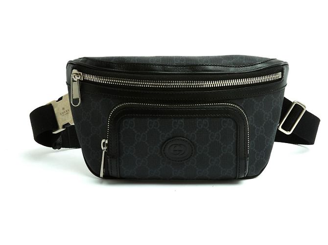 Marmont Gucci Schwarze GG Emblem GM Gürteltasche