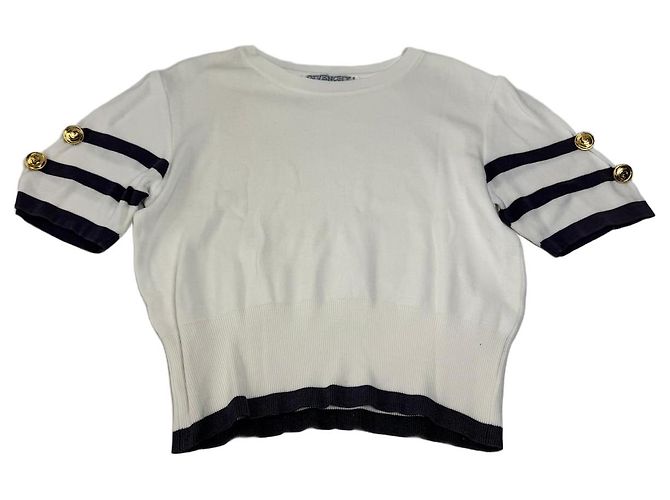 Vintage Givenchy gestreifte Hemd M / L schwarz weiß