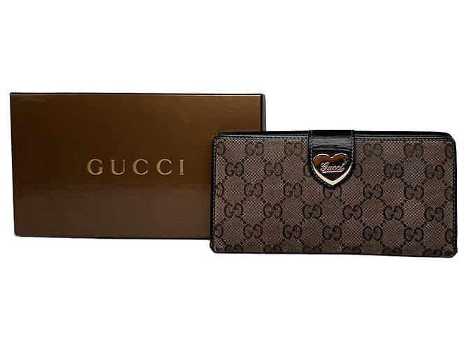 Vintage Gucci Monogram Wallet Brown