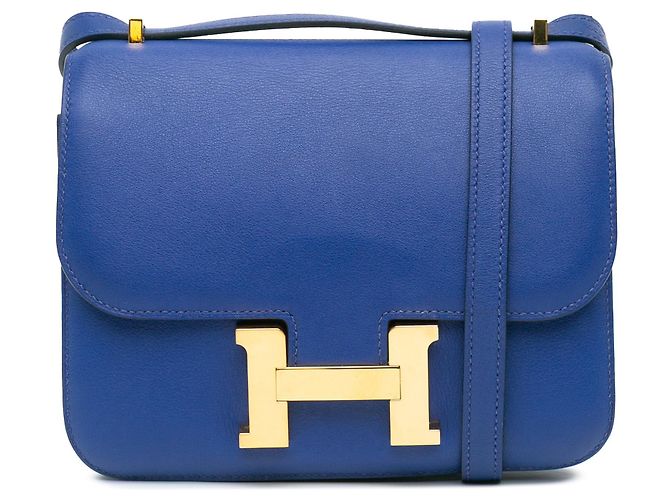 Hermès Mini Swift Constance 18 Blau