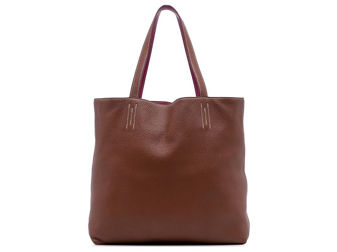 Hermès Clemence Double Sens 36 Marrom