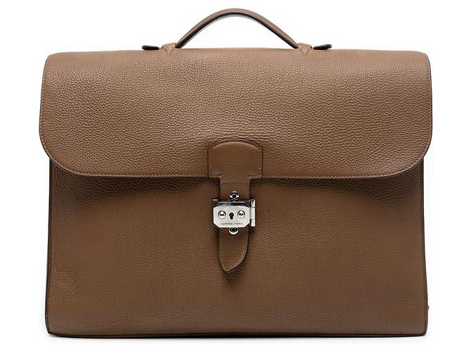 Sac à dépêches Hermès Togo Sac A Depeches 38 Brown