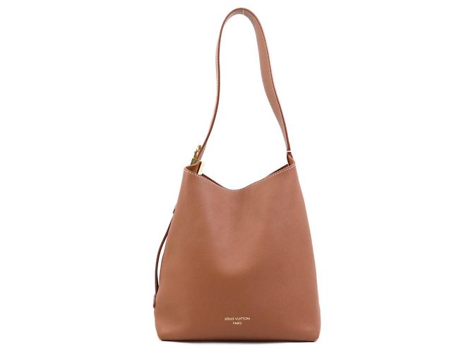 Borsa a spalla in pelle cognac Louis Vuitton