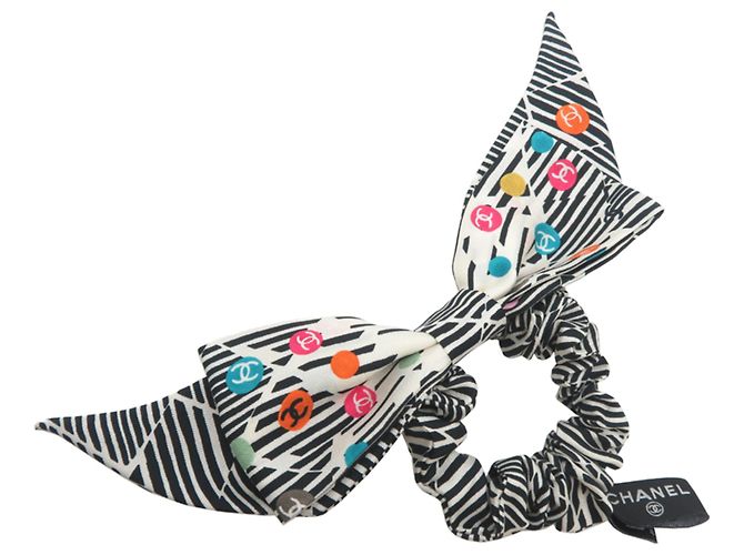Scrunchie in Raso Chanel Multicolore