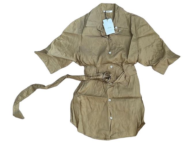 Túnica Safari Céline Camel de Algodón Talla 42 Camello