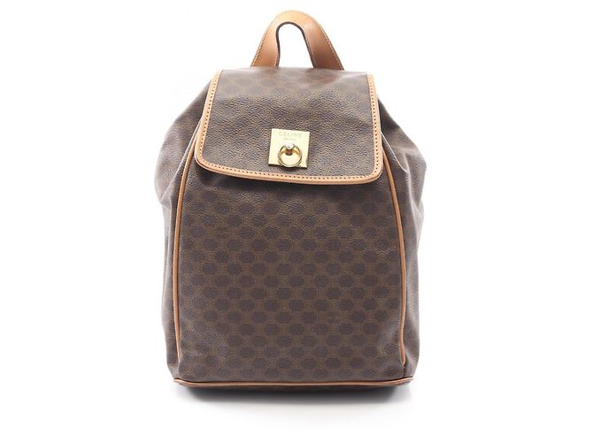 Céline Celine Macadam Backpack Brown