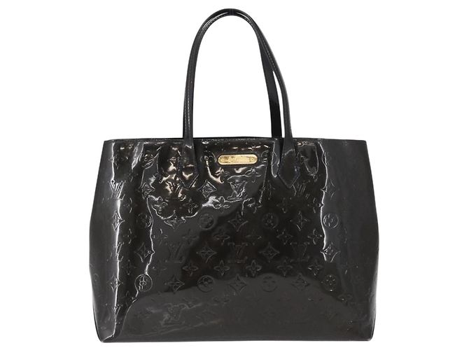 Borsa Louis Vuitton Wilshire Monogram Vernis MM Blu
