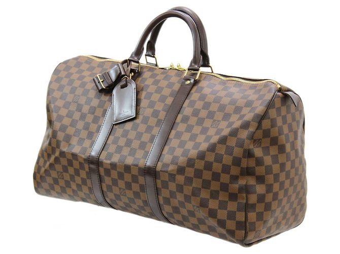 Borsa Boston Keepall 50 Louis Vuitton Damier ebene