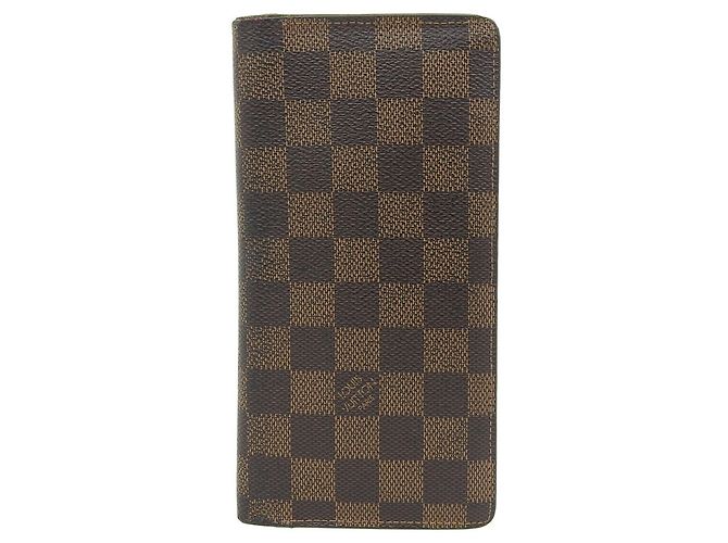 Portafoglio Lungo Bi-fold Damier Brazza Louis Vuitton Damier ebene