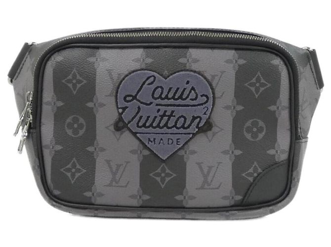 Bolsa de Ombro Monogram Stripe Eclipse da Louis Vuitton Preto