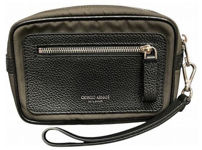 Pochette en cuir nylon Giorgio Armani