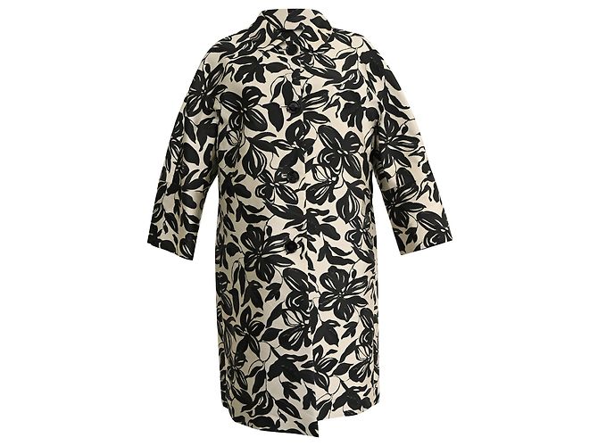 Max Mara Mantel aus Polyester mit Blumenmuster