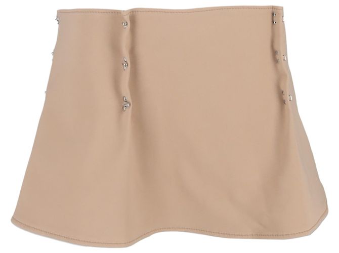 Autre Marque Falda Mini Accent Hooks Dion Lee en Algodón Beige