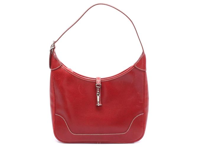 Hermès Borsa a Spalla in Pelle Hermes Trim 31 Rosso