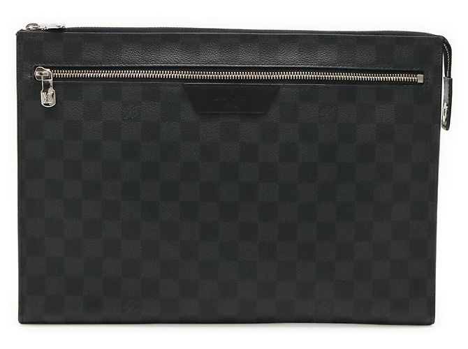 Pochette 24H Damier Graphite Louis Vuitton Noir