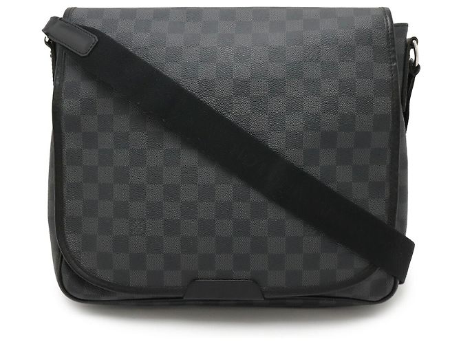 Borsa a Spalla Daniel MM Damier Graphite di Louis Vuitton Nero
