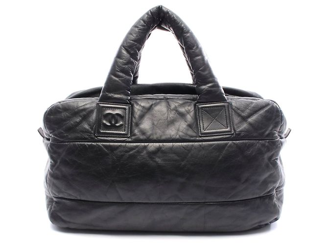 Borsa Boston Coco Cocoon in pelle Chanel Nero